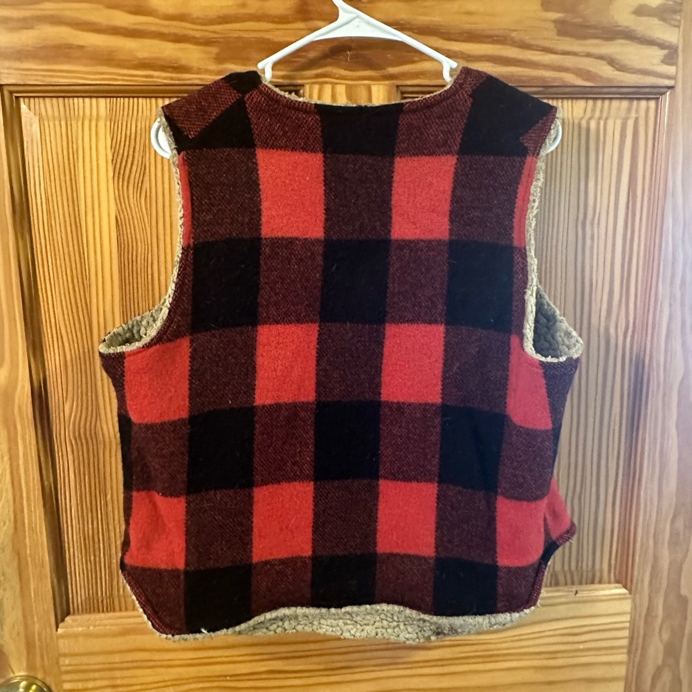 Woolrich Buffalo Plaid Vest, Vermont Hunter, Farmer, Logger, Vintage, Size L View 2
